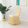 Soft Seat Cover Stretchy Chair Protective Case Multiple Colors Pleated Skirt Chair Covers Banquet