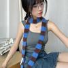 Harajuku Style Long Narrow Scarves Sweet Cool Stripe Shawl All-match Y2K Striped Scarf  Outdoor