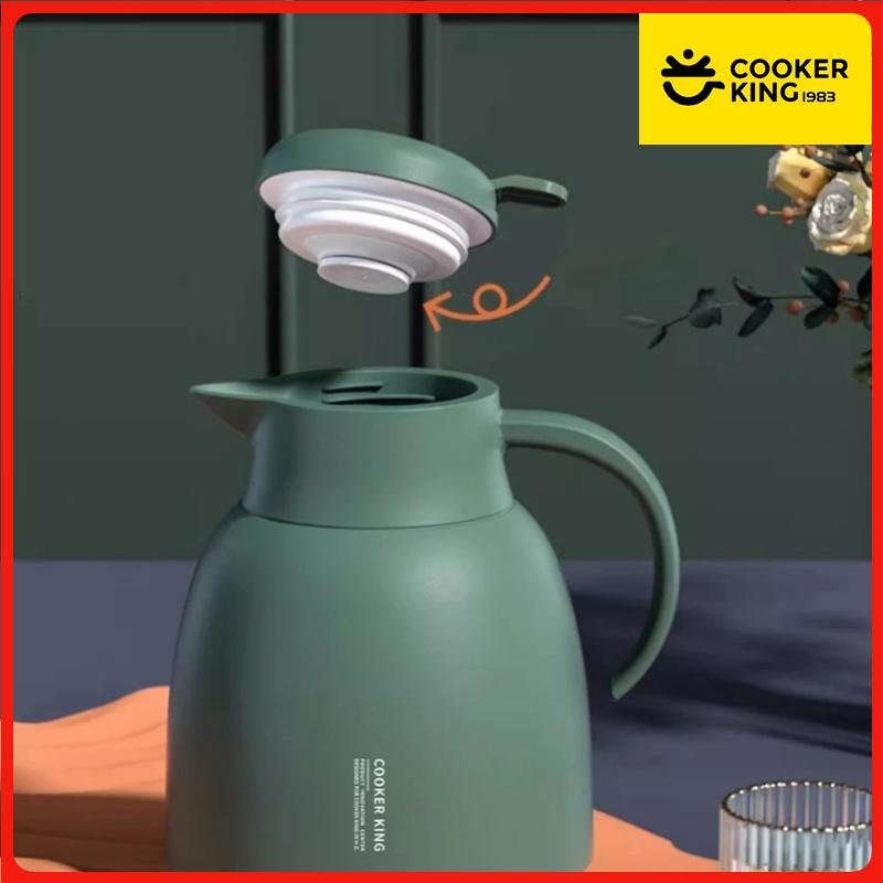 COOKER KING 1500ML Leak-Proof Water Thermos Thermal Insulation Kettle Glass Inner Pot Portable Student Dormitory Thermal Flask