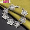 925 Sterling Silver Seven Flowers Bracelet Jewelry