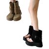 Roman toe short cool boots women's summer 2025 new retro versatile thick-soled trousers advanced sense pinch sandals