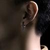Геометрические серьги-кольца 'Discipline' для мужчин, оригинальный нишевый дизайн, простые кольца в ретро-темном стиле
