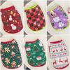 Pet Autumn Winter Hoodie Christmas Vest Small and Medium-sized Dog Teddy Bear Christmas Snowman Elk Supplies Decoration