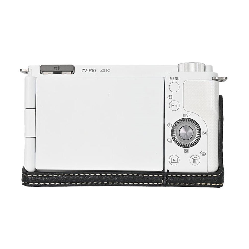 Получехол для камеры для Sony A6700 A6400 A6300 A6100 A6000 ZVE10 ZVE10II ZVE10M2 A7R5 A7CII A7C2 Крышка с открывающимся дном Искусственная кожа
