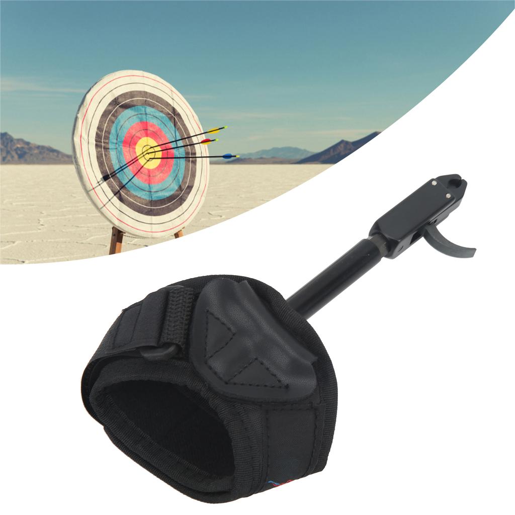Bow Caliper Release Aid Aluminum Alloy Neoprene Wrist Strap Archery Accessories for Hunting