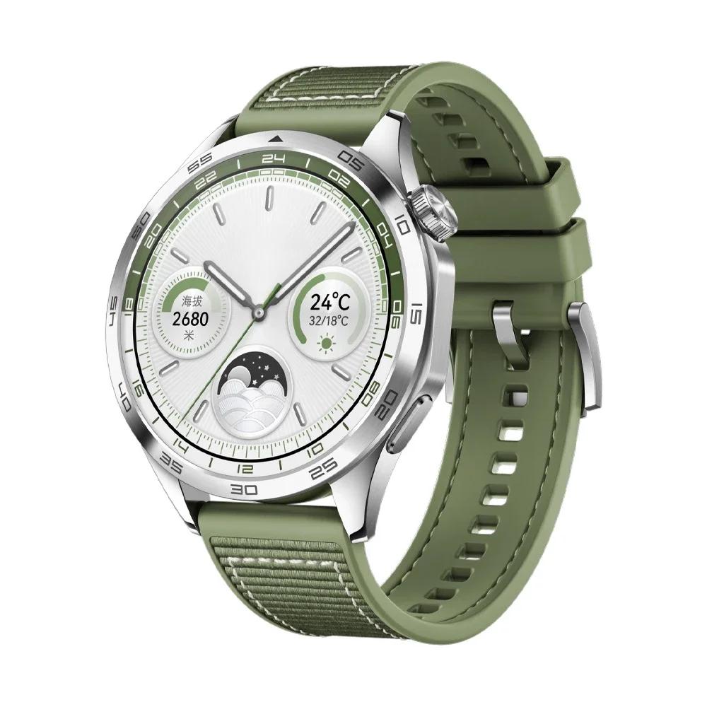 22-мм ремешок для часов Huawei Watch GT4/5/6 46 мм Композитный плетеный нейлоновый силиконовый браслет для Huawei Watch 4/3/GT6 Pro