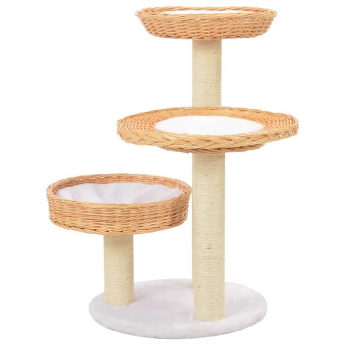VidaXL Cat Tree with Natural Sisal Scratching Post Willow Wood