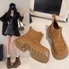 Martin Boots High-value Short Women's Autumn Single Boots New Thick-soled Heightening Travel Short Boots