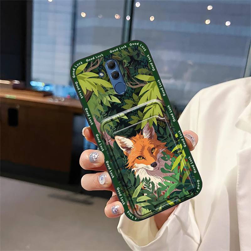 Cartoon Soft Case Phone Case For Huawei Mate 20 Lite Back Cover Protective Card Slot Silicone Shockproof Anti-dust TPU