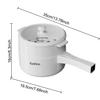 Hot Pot Electric with Steamer, Non-Stick Fryer Pan, 1.5L Rapid Noodles Electric Pot for Steak, Soup with Power Adjustment