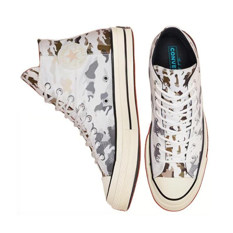 Converse Chuck 70 Hi Круглый носок Шнуровка Высокие эспадрильи Унисекс Белый