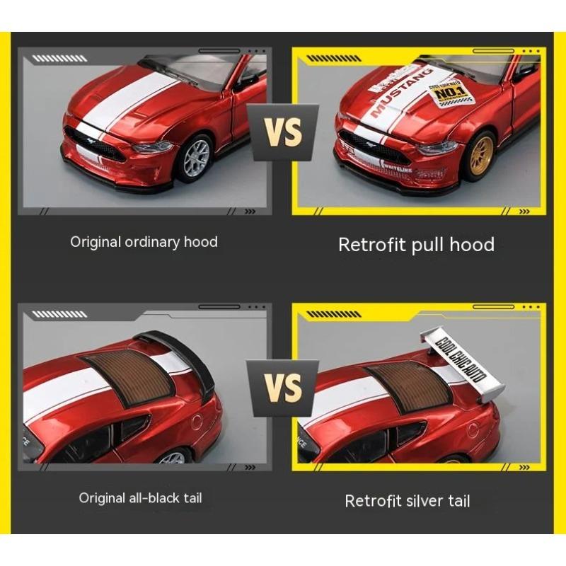 Набор для самостоятельной сборки модели автомобиля Ford Mustang из легкого сплава в масштабе 1/42 — уникальная коллекционная гоночная машина для любителей и энтузиастов