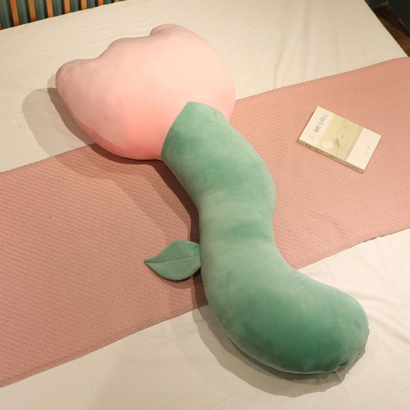 Милая подушка-валик с цветком для сна на боку, подушка для ног для сна, подушка для спальни, подушка для кровати