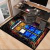 Tardis In Starry Night Office Rug Chair Mat, Game Carpet, Suitable for Front Door, Bedroom, Living Room, Desk, Holiday Gift