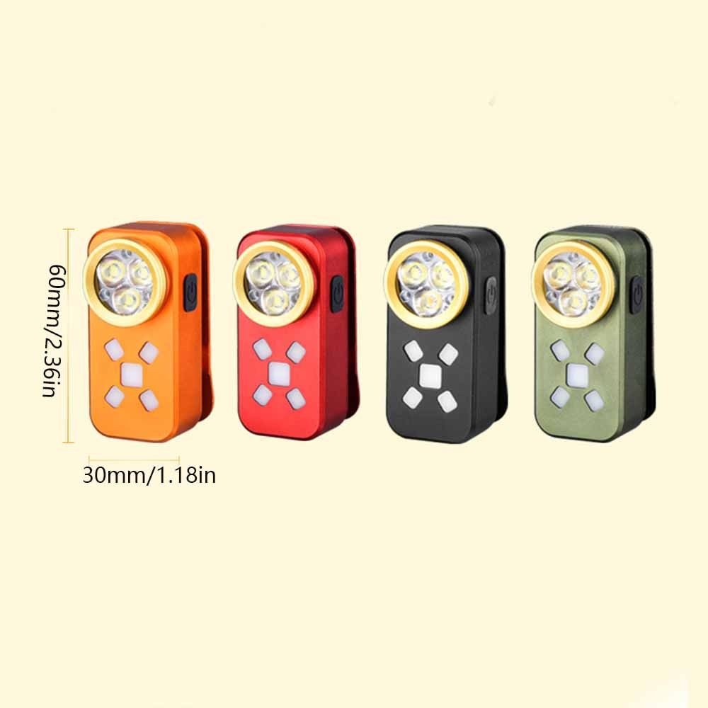 Waterproof LED Clip Flashlight Dual-Light Source Aluminum Alloy Magnetic Clip Light USB Rechargeable Magnetic Clip Warning Lamp