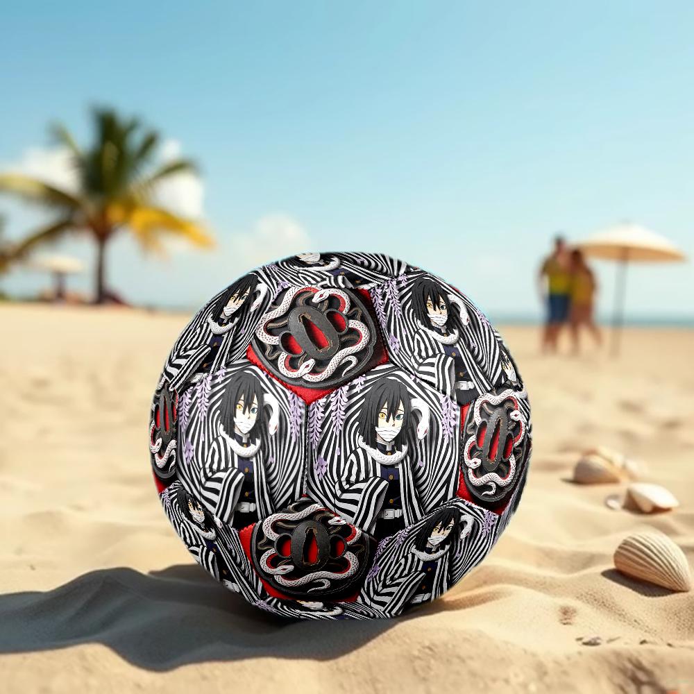 1pc Demon Slayer Kimetsu no Yaiba Football Soccer Ball Size 5 Indoor Soccer Ball Fashion Colorful Backyard Game -Great For Sports Fans Gift HE12