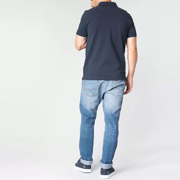 Timberland SS22 Outdoor Casual Solid Color Short Sleeve Polo Shirt Men tops Deep-Sapphire-Blue A62T5-433