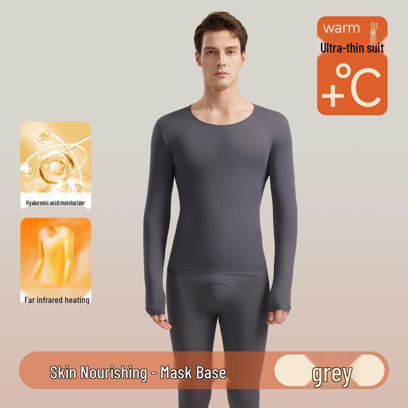 Мужской ультратонкий теплый комплект нижнего белья с базовым слоем на основе гиалуроновой кислоты для осени/зимы