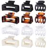 SMKSL 12 Pcs Hair Claw Clips for Women & Girls 3 Styles Hair Accessories | Durable & Sturdy Plastic Matte Clips for Thin Thick & Curly Hair, Strong