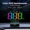 Car Colorful Digital GPS HUD Head Display Speedometer Speed Meter for Truck Plug and Play Auto Part Accessories with KMH or MPH Display
