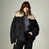 Chuyu Women's Plush Lapel Puffer Jacket