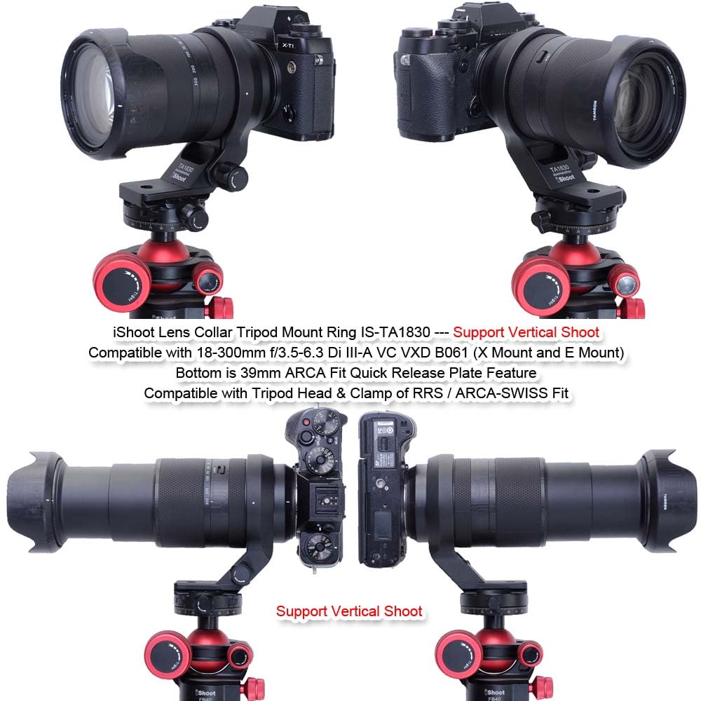 iShoot Metal Lens Support Lens Bracket Tripod Camera Ring Type Tripod Tripod Mount Compatible with Tamron Di VC VXD B061 Bottom has screw hole quick
