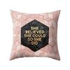 Gold Shining Home Decor Car Seat Peach Skin Cashmere Cushion Cover Pillow Cases Geometric Printed
