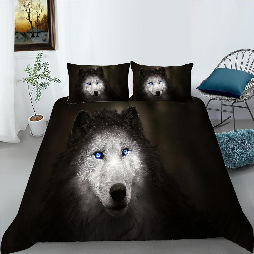 3D Волк постельное белье постельное белье спальня животное одеяло чехол наволочка простыня/двуспальная полный размер 2/3 постельное белье украшение дома