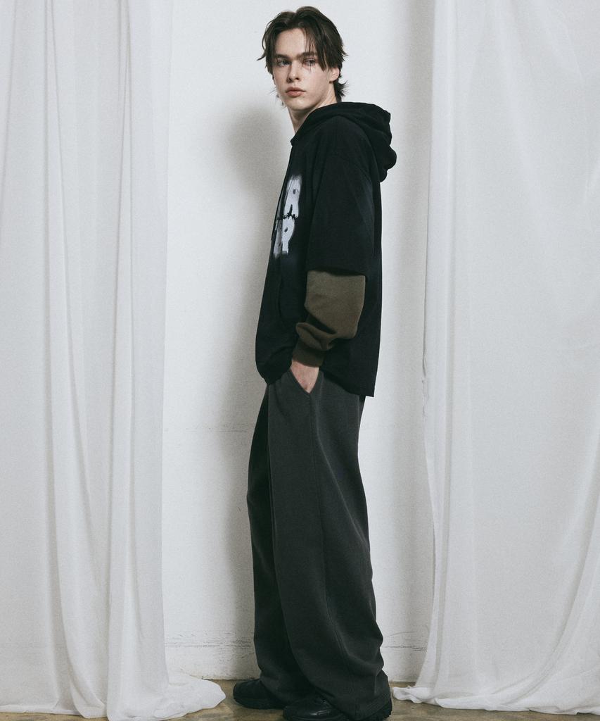 BUNKERBUSTER Pigment One-Pleat Wide Sweatpants Mq6Pu190_Charcoal