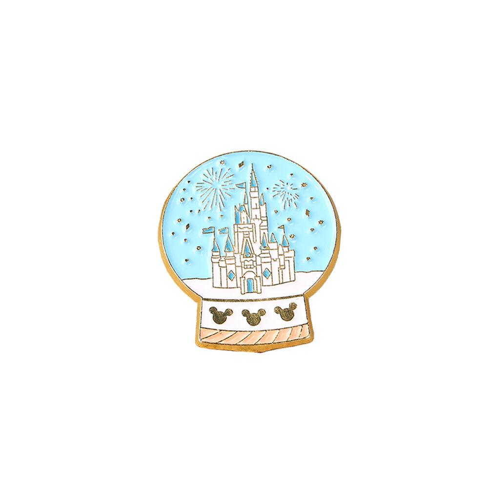 Cartoon Dream Castle Crystal Ball Brooch Pin Versatile Clothing Cute Badge Accessories