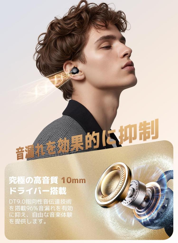 Bluetooth Wireless Earphones 2026 Model with Touchscreen Ear Cuff Open Design Directional Transmission Prevents Sound Leakage [New Control]