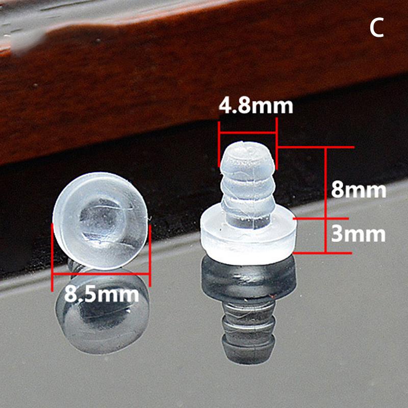 20Pcs Transparent Rubber Particles Soft Anti-Collision Particle Hole Plug Foot Nail Tube Plug Shelf Foot Pad Dust Plug