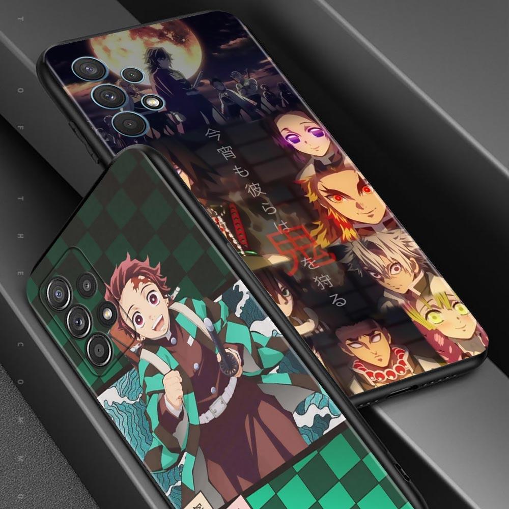 Чехол с рисунком аниме «Demon Slayer Kimetsu» для Samsung Galaxy A51 A71 A01 A11 A21 A21s A31 A41 A72 A52 A42 A32 A22 A12 A02 A02s F42