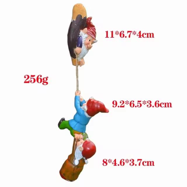 Миниатюрный альпинист Гном Статуэтка Сад фей Эльфийские персонажи Уличный Натуральный ландшафт Гном Сельская местность Двор Украшение дерева