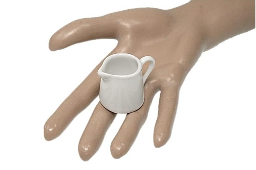 Set of 10 Single-Serve 10ml Milk Pitchers, Ceramic, Creamer, Microwaveable, Dishwasher Safe, Pure White, Made In Japan, Mino Ware, ACS WEB SHOP