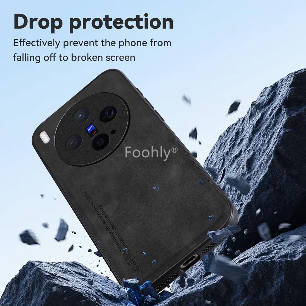 Магнитный чехол из нубука для Vivo X300 Pro Защитная крышка Ударопрочная задняя панель Coque Capa Fundas