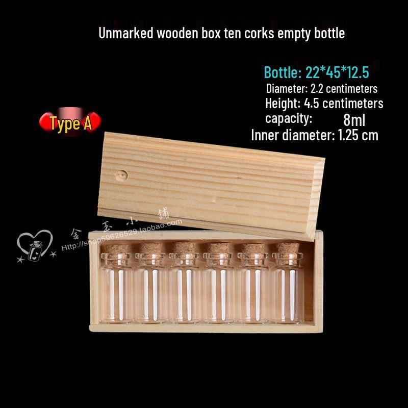 Agarwood Travel Bottle Set: Creative Gift with Wooden Box, Aluminum Lid & Wood Stopper.