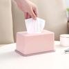 Tissue Box Solid Color Tissue Holder Large Opening Paper Case for Living Room Bedroom Office