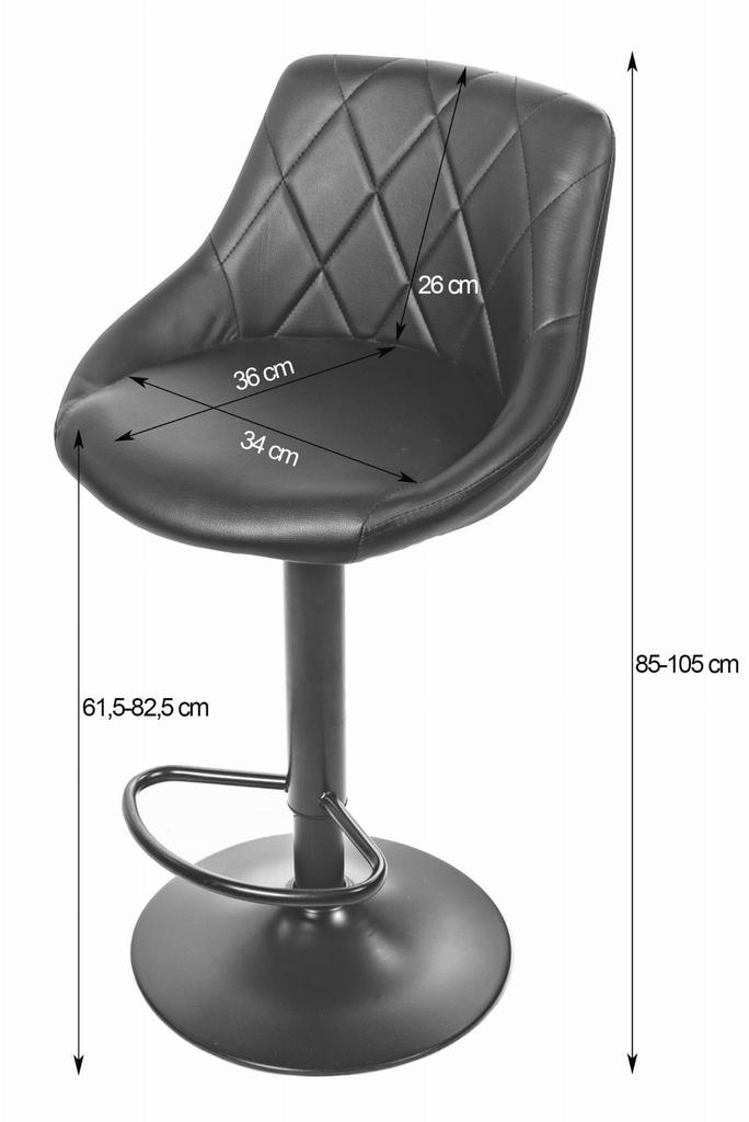 KAST stool - black eco-leather / black base
