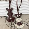 Подвеска из ПУ кожи для собаки, милый щенок, подвеска для сумки, разноцветный брелок шнауцера, украшение для сумки AVE