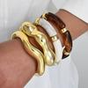 Wide Irregular Resin Bracelet Punk Cuff Bracelet Set New Exaggerated Chunky Bangles  Women
