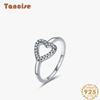 Tancise Classic 925 Sterling Silver Zircon Ring Ladies Jewelry Wedding Promise Party Gift