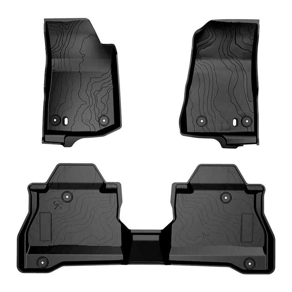 4 шт. коврики для пола Jeep Wrangler Gladiator JT 2020 -2024+ 4 дверных коврика багажника всепогодный противоскользящий комплект ковриков для пола