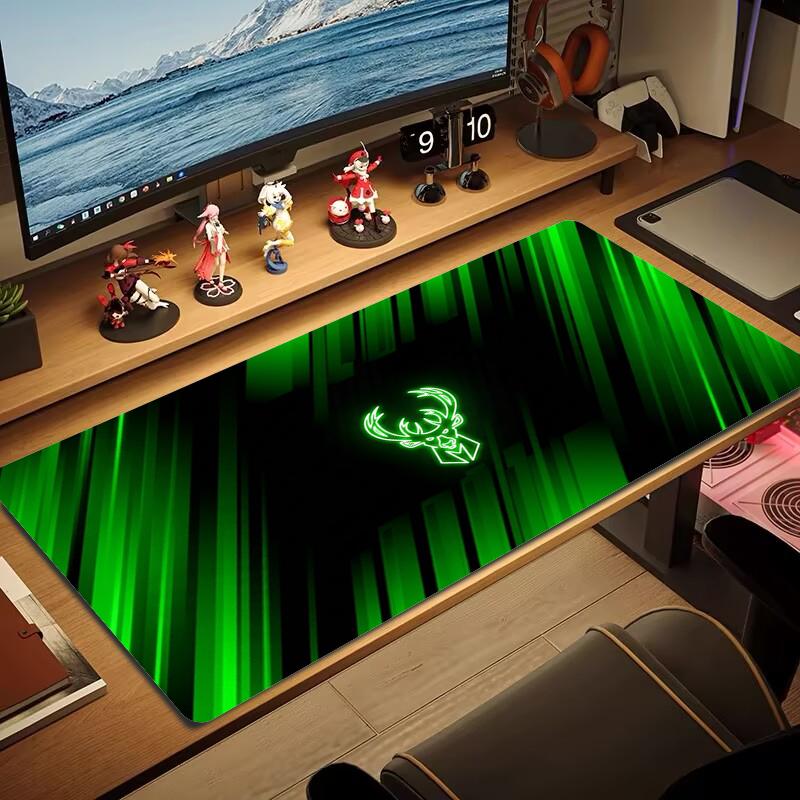 Milwaukee Bucks Mouse Pad Large Gaming Table Cushion Nonslip Laptop Tablet Big Mousepad Xxl Mat Mini Pc Playmat With Lock Edge