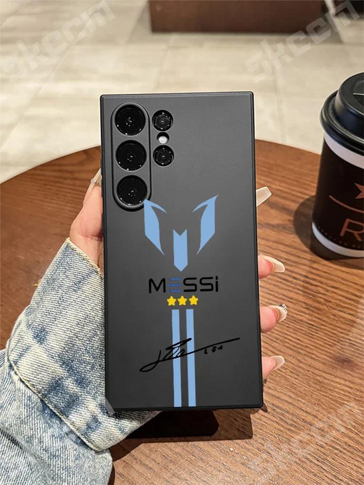 Футбольный чехол MESSi для Samsung Galaxy S23 Ultra S24 Plus S22 S20 FE A15 A35 A50 A51 A54 A55 A71 A72 A73