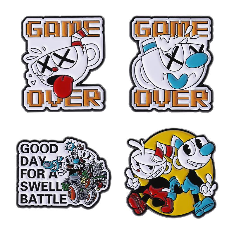 Cartoon Animation Enamel Pins Custom GOOD DAY FOR A SWELL BATTLE Brooches Lapel Badges Clothes Funny Jewelry Gift for Friends