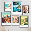 Florence Italy Print Europe TraveI Poster Rome City Positano Posters Tuscany Canvas Painting Sardinia Wall Art Office Home Decor
