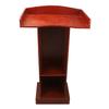 Podium Stand Red Sandalwood Color Modern Minimalist Stable Lectern Table for Conference Room