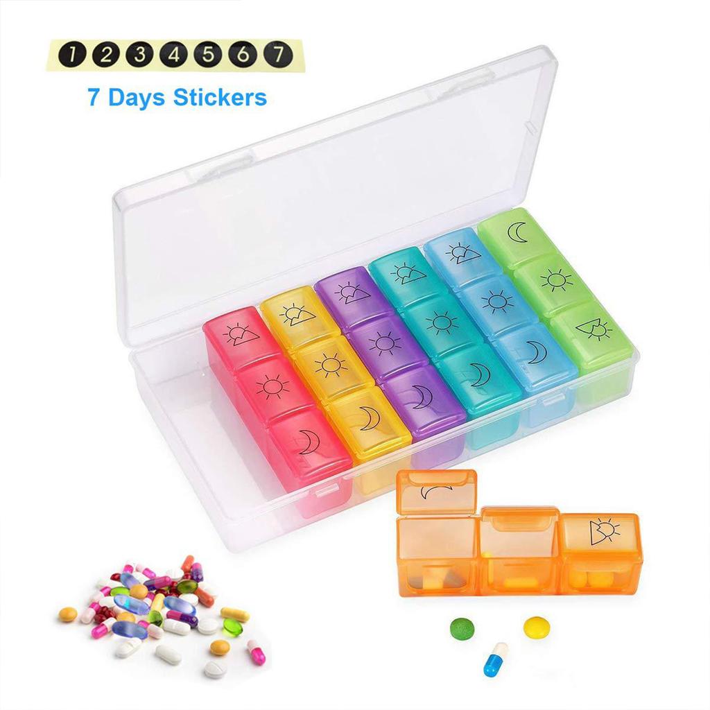 Medicine Case Medicine Box Pill Organizer Pill Box Moisture-Proof Pill Case Medication Reminder