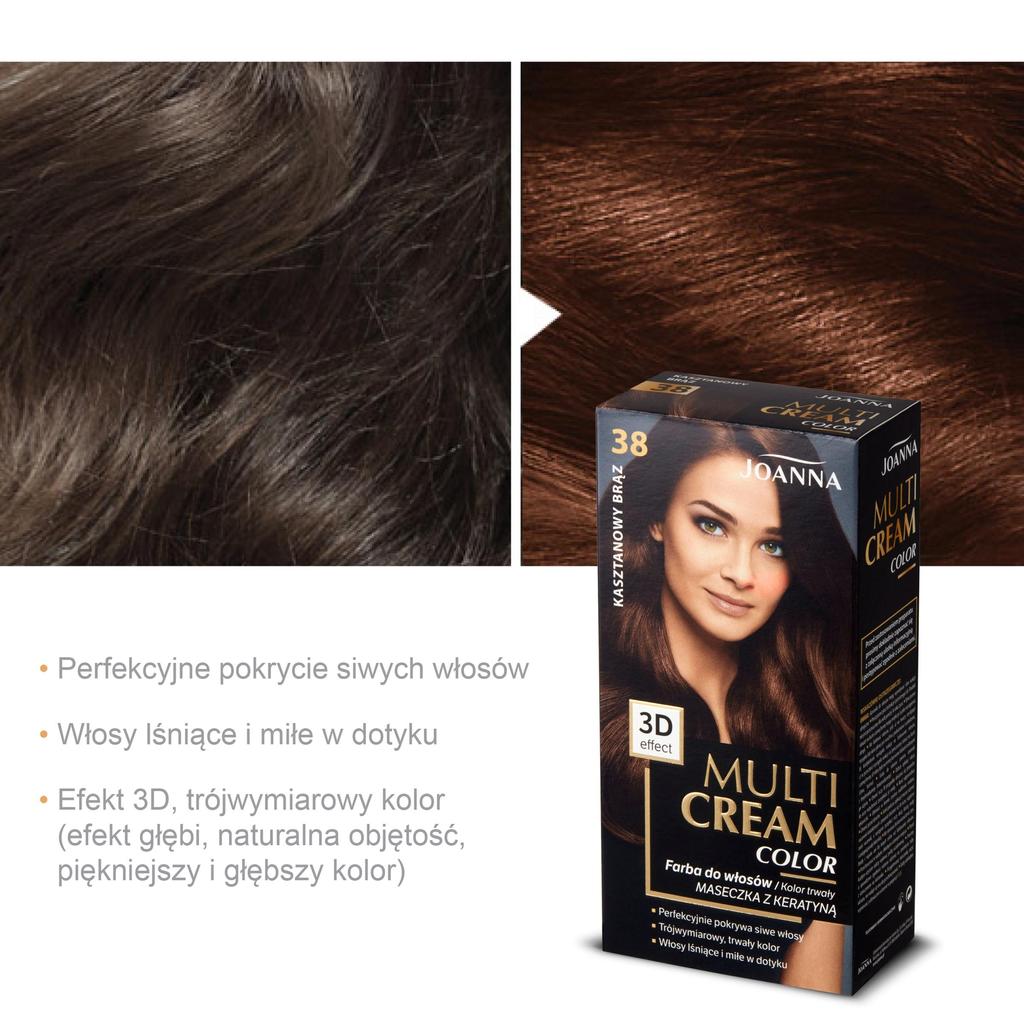 Joanna Professional Multi-Tonal Hair Dye Cream - Rich Chestnut Brown, 150ml
